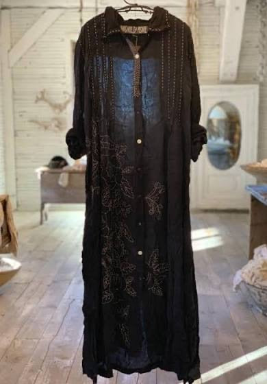 Magnolia Pearl Cotton Modal Satin Demi Handwork Dress