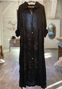 Magnolia Pearl Cotton Modal Satin Demi Handwork Dress