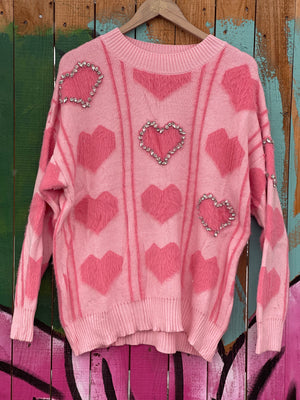 Heart on my sleeve sweater
