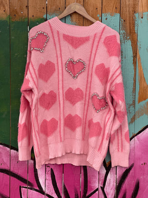Heart on my sleeve sweater