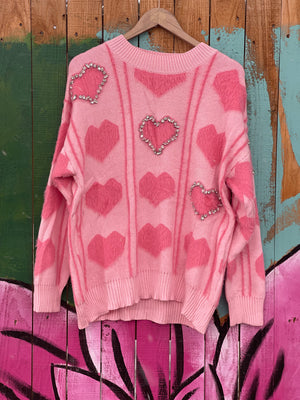 Heart on my sleeve sweater