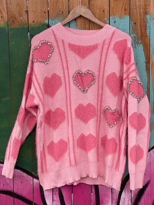 Heart on my sleeve sweater