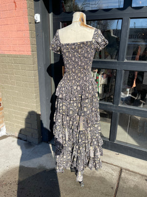 Persaro smocked high long dress