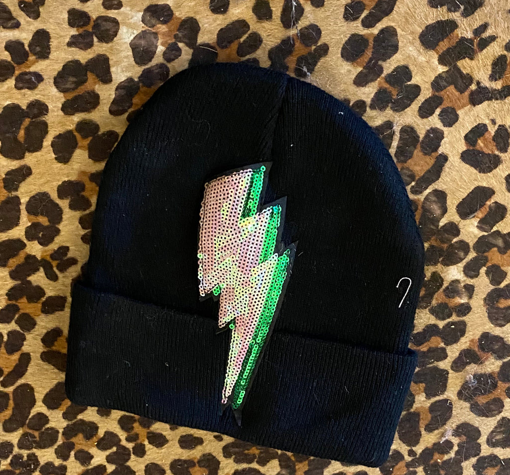 Lighting strikes beanie