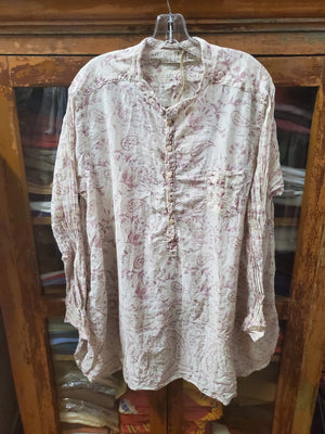 Magnolia Pearl European Cotton Hand Blockprint Idgy Men’s Shirt