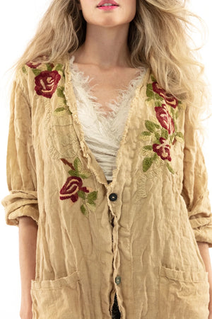 Magnolia Pearl linen embroidered Bethlehem jacket 462