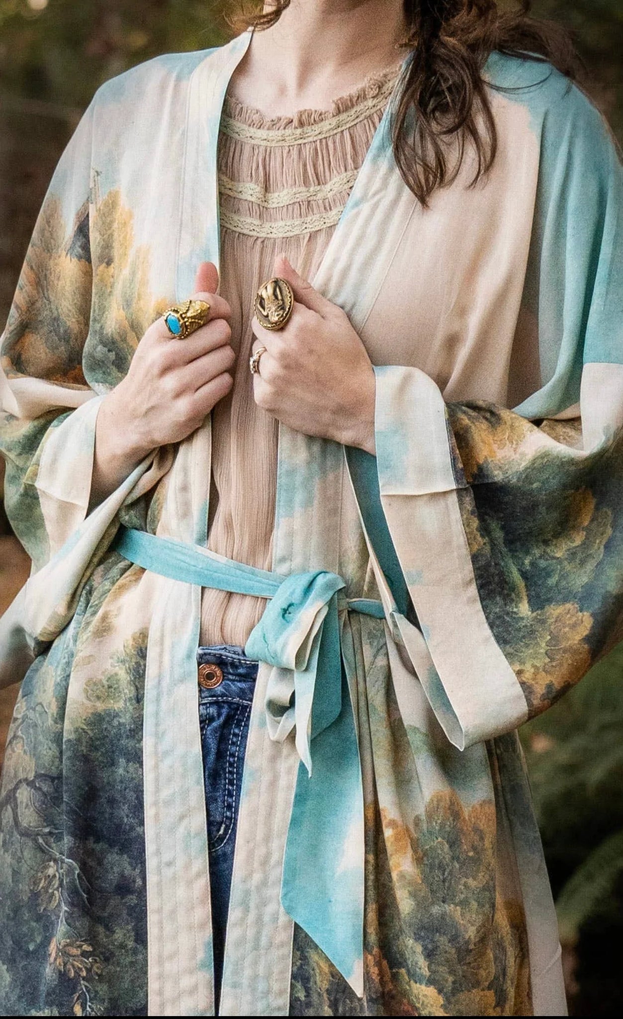 MARKET OF STARS AWAKENING Long Duster Kimono
