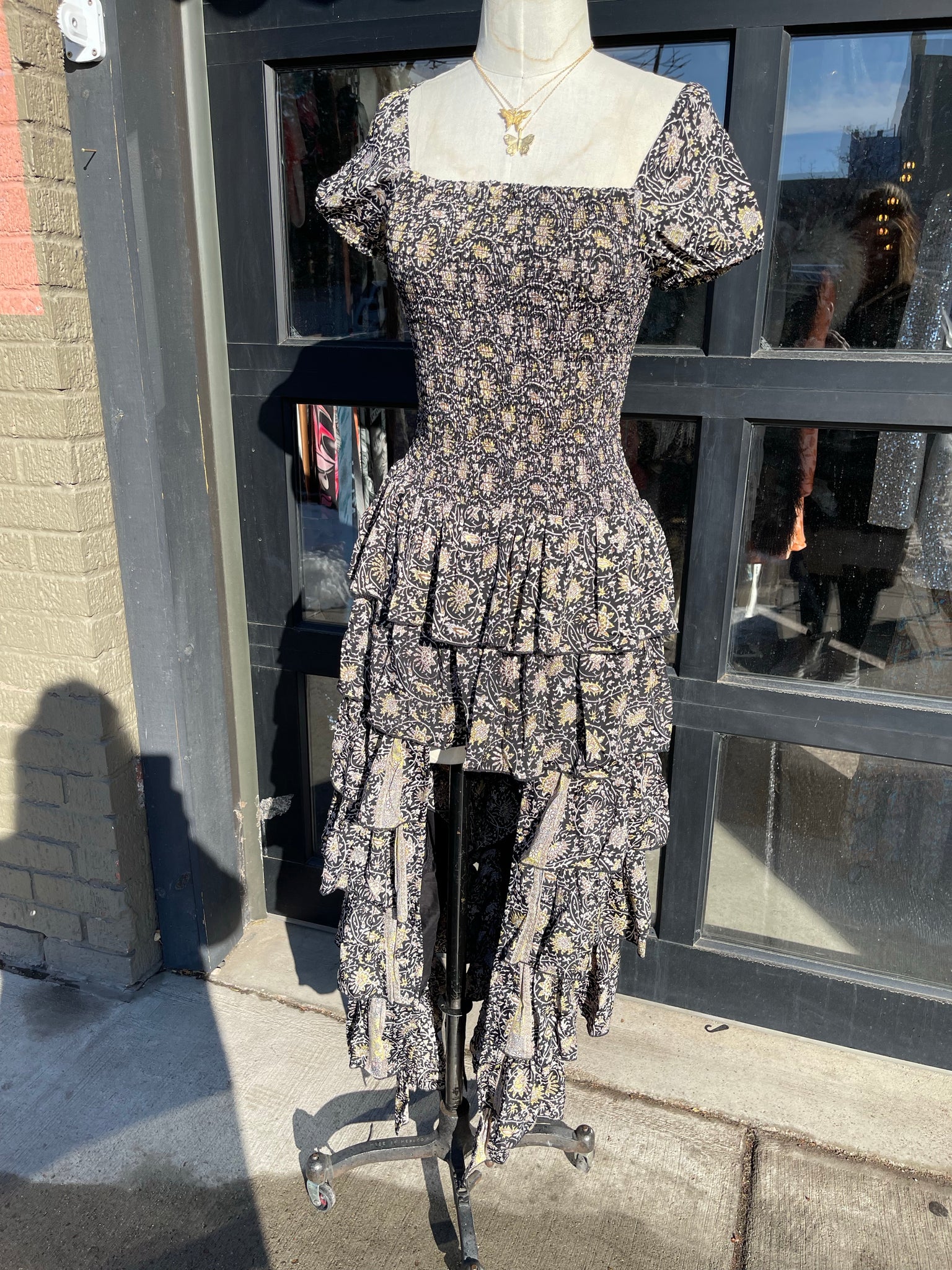 Persaro smocked high long dress