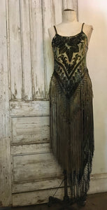 Fringe Go-Go Dress in Oh La La Olive